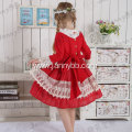 JannyBB design red lace boutique Christmas dress